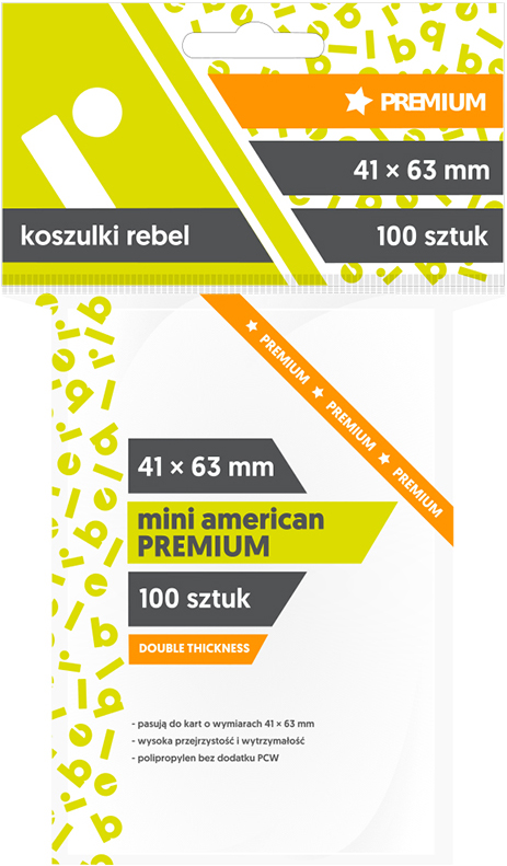 Koszulki Rebel (41x63 mm) Mini American Premium - 100