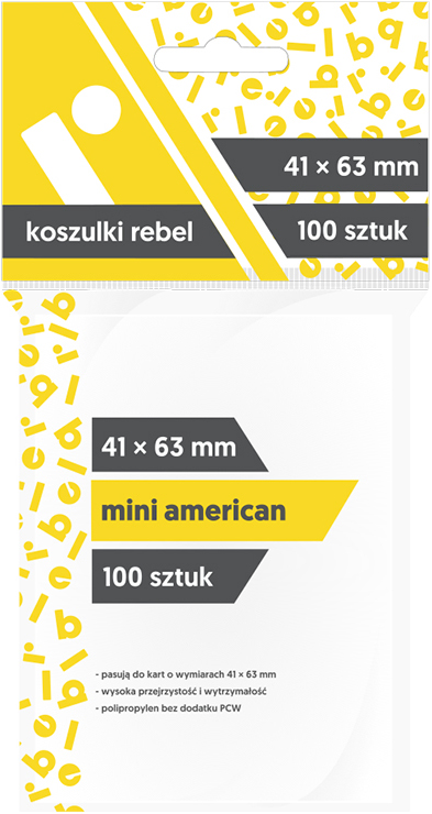 Koszulki Rebel (41x63 mm) Mini American - 100 sztuk