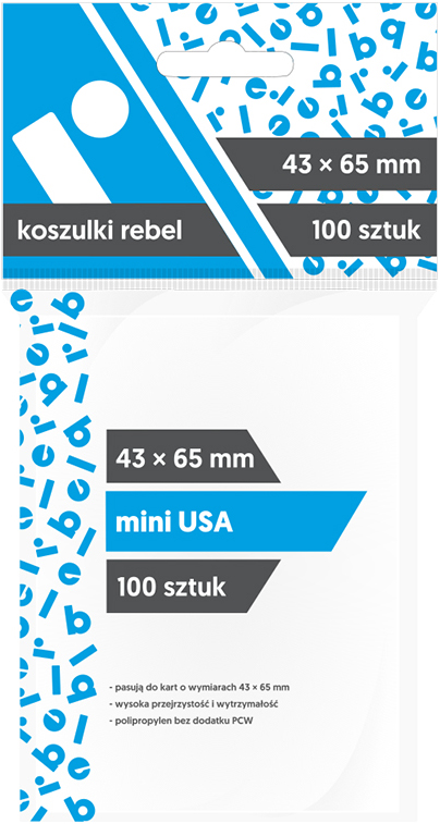 Koszulki Rebel (43x65 mm) Mini USA - 100 sztuk