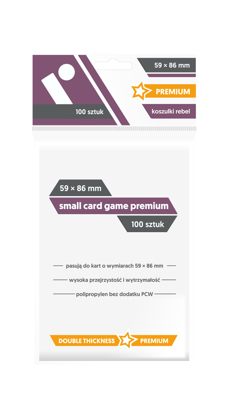 Koszulki na karty Rebel (59x86 mm) Small Card Game Premium 100 s