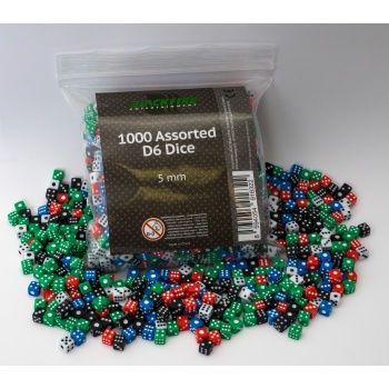 Blackfire Dice - Assorted D6 Dice 5 mm (1000 Dice)