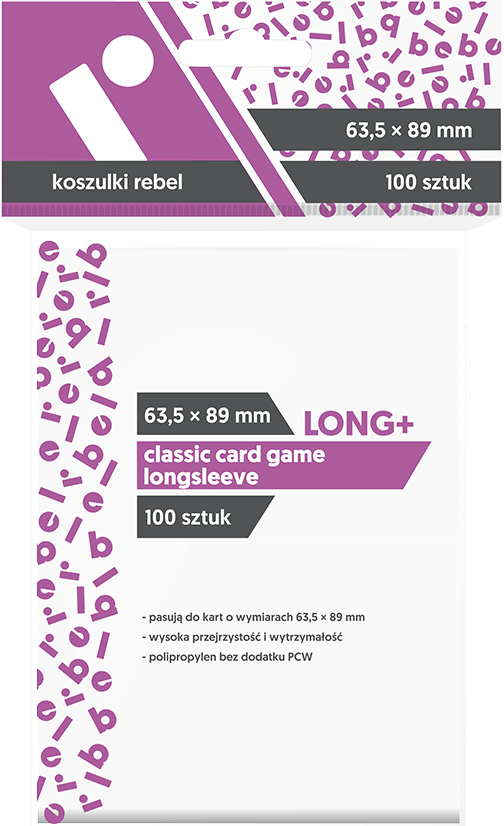 Koszulki na karty Rebel Classic Card Game Longsleeve (100 szt)