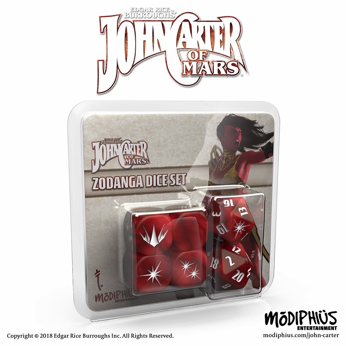 John Carter of Mars Adventures Zodanga Dice (red)