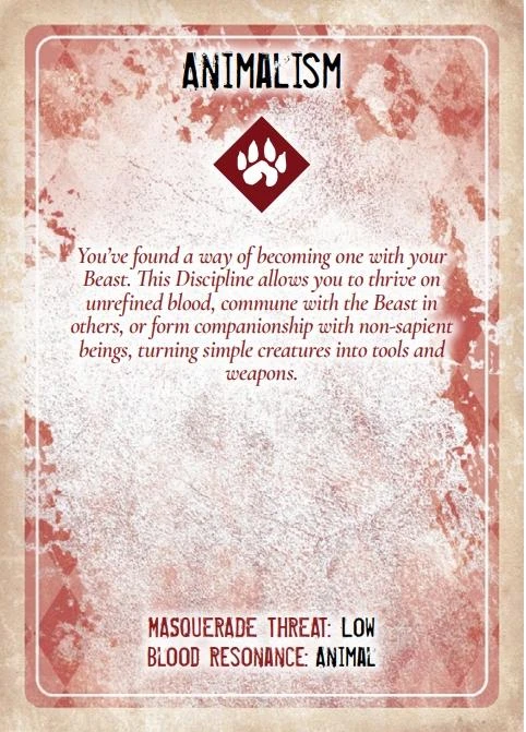 Vampire The Masquerade 5th Edition Disciple and Blood Magic Card