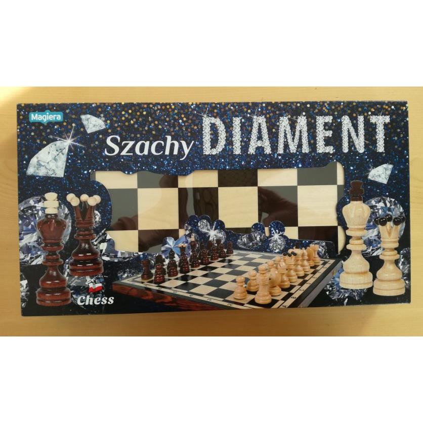 Szachy drewniane Diament