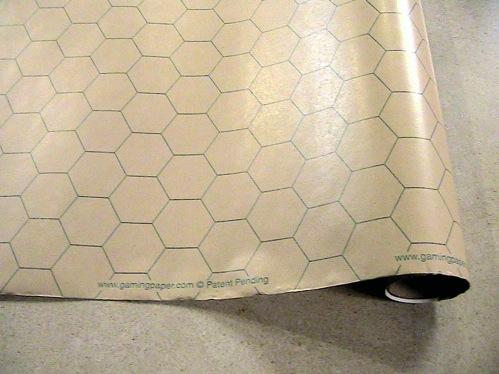 Gaming Paper: Tan 1 Hexagon Roll