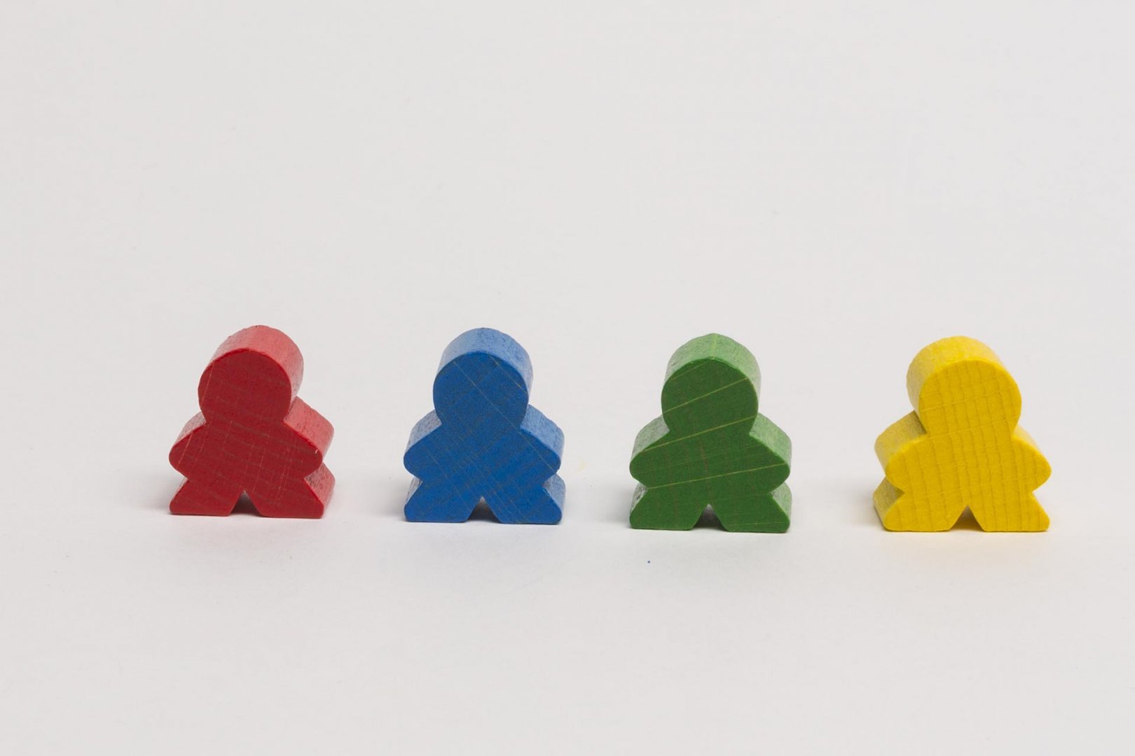 Set of wooden meeples from Children of Carcassonne