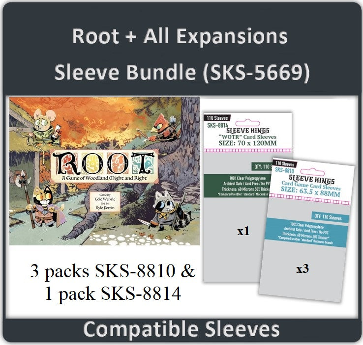 Sleeve Kings Zestaw koszulek do gry Root wraz z dodatkami