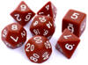 obrazek Komplet kości REBEL RPG - Matowe - Brązowe 