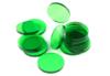 obrazek  Podstawki akrylowe - Transparentne - Okrągłe 30x3 Zielone 
