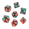 obrazek Komplet kości REBEL RPG - Dwukolorowe - Czerwono-zielone 