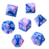 obrazek Komplet kości REBEL RPG - Dwukolorowe - Niebiesko-różowe 