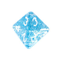 logo przedmiotu Kość brokatowa 4 Ściany Niebieska