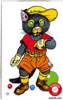 logo przedmiotu Czarny Piotruś Kot w Butach