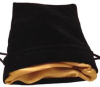 logo przedmiotu Dice Bags Black Velvet Dice Bag with Gold Satin Lining 4x6