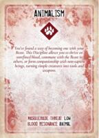 logo przedmiotu Vampire The Masquerade 5th Edition Disciple and Blood Magic Card