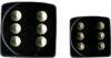 logo przedmiotu Dice Sets Black/Gold Opaque 12mm d6 (36) (MOQ2)