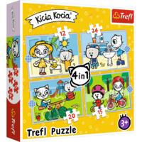 logo przedmiotu Puzzle 4w1 Dzień Kici Koci TREFL