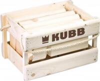 logo przedmiotu Kubb w drewnianej skrzynce