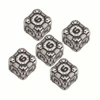 logo przedmiotu Komplet Tech Dice metalowo-czarny 6 ścian