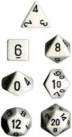 logo przedmiotu White/Black Opaque 7 die set