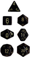 logo przedmiotu Zestaw kości RPG Black/Gold Opaque 7 die set