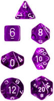 logo przedmiotu Purple w/white translucent 7-Die Set