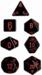 obrazek Black/w Red Opaque 7 die set 