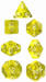 obrazek Yellow/White translucent 7 die set 