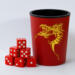 obrazek Dice Cup - Red /w Dragon Emblem  
