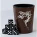 obrazek Dice Cup - Brown /w Dragon Emblem  