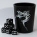 obrazek Dice Cup - Black /w Dragon Emblem  