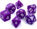 obrazek Komplet kości REBEL RPG - Matowe - Fioletowe 