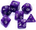 obrazek Komplet kości REBEL RPG - Perłowe - Fioletowe 