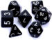 obrazek Komplet kości REBEL RPG - Matowe - Czarne 