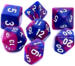 obrazek Komplet kości REBEL RPG - Dwukolorowe - Granatowo-fioletowe 