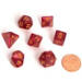 obrazek Blackfire Dice - Fairy Dice - Marbled Red (7 Dice) 