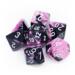 obrazek Chessex Gemini Polyhedral 7-Die Set - Black-Pink w/white 
