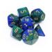 obrazek Chessex Gemini Polyhedral 7-Die Set - Blue-Green w/gold 