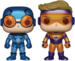 obrazek Funko POP DC 2 Pack: Blue Beetle & Booster Gold Metallic (Exc) 