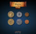obrazek Metalowe monety Słowiańskie (zestaw 24 monet) 