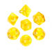 obrazek Komplet kości RPG - Mini Kryształowe - Żółte 