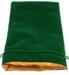 obrazek Green Velvet Dice Bag with Gold Satin Lining 6x8 