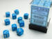 obrazek Dice Light Blue/White Opaque 12mm d6  