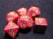 obrazek Zestaw kości RPG Dice Sets Strawberry Red Poly 7-dice Cube 