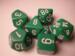 obrazek Zestaw kości RPG Green/White Opaque Polyhedral 7-Die Set 