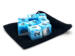 obrazek Zestaw 8 kości 6 ścian (cyfry) Baby Blue & White w/Black 