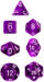 obrazek Purple w/white translucent 7-Die Set 