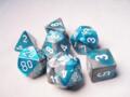 logo przedmiotu RPG Dice Sets Gemini SteelTealWhite Polyhedral 7Die Set