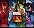 logo przedmiotu Marvel Dice Throne Scarlet Witch v Thor v Loki v SpiderMan